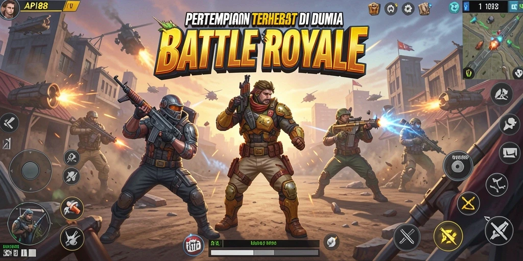 Tampilan gameplay API88 yang mendebarkan dalam pertempuran Battle Royale.