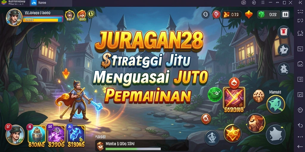 Screenshot gameplay yang menunjukkan aksi strategis di JURAGAN28.